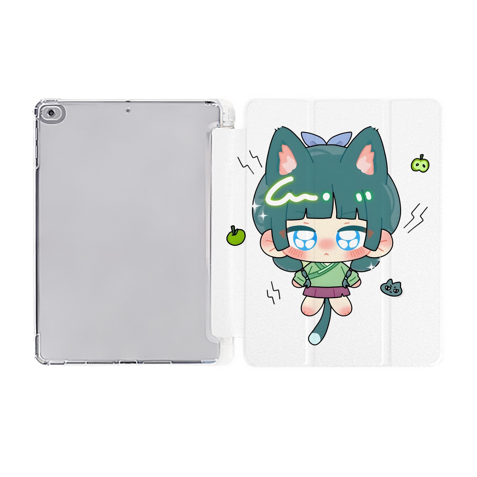 （画像用） 薬屋のひとりごと The Apothecary Diaries IPad ケース ペン収納付き 三つ折りスタンド PUレザー×シリコン 対応機種9.5/10.5/10.9インチ